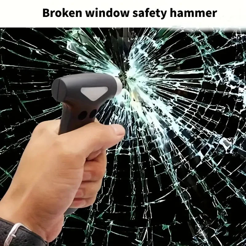 Emergency Car Safety Hammer – 2‑in‑1 Window Breaker & Seatbelt Cutter