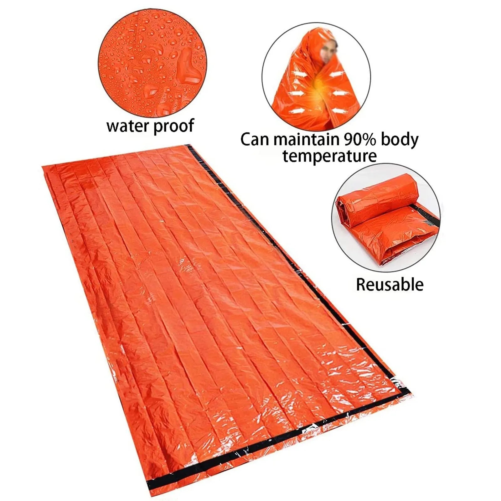 Emergency Mylar Sleeping Bag – Waterproof Lightweight Survival Blanket