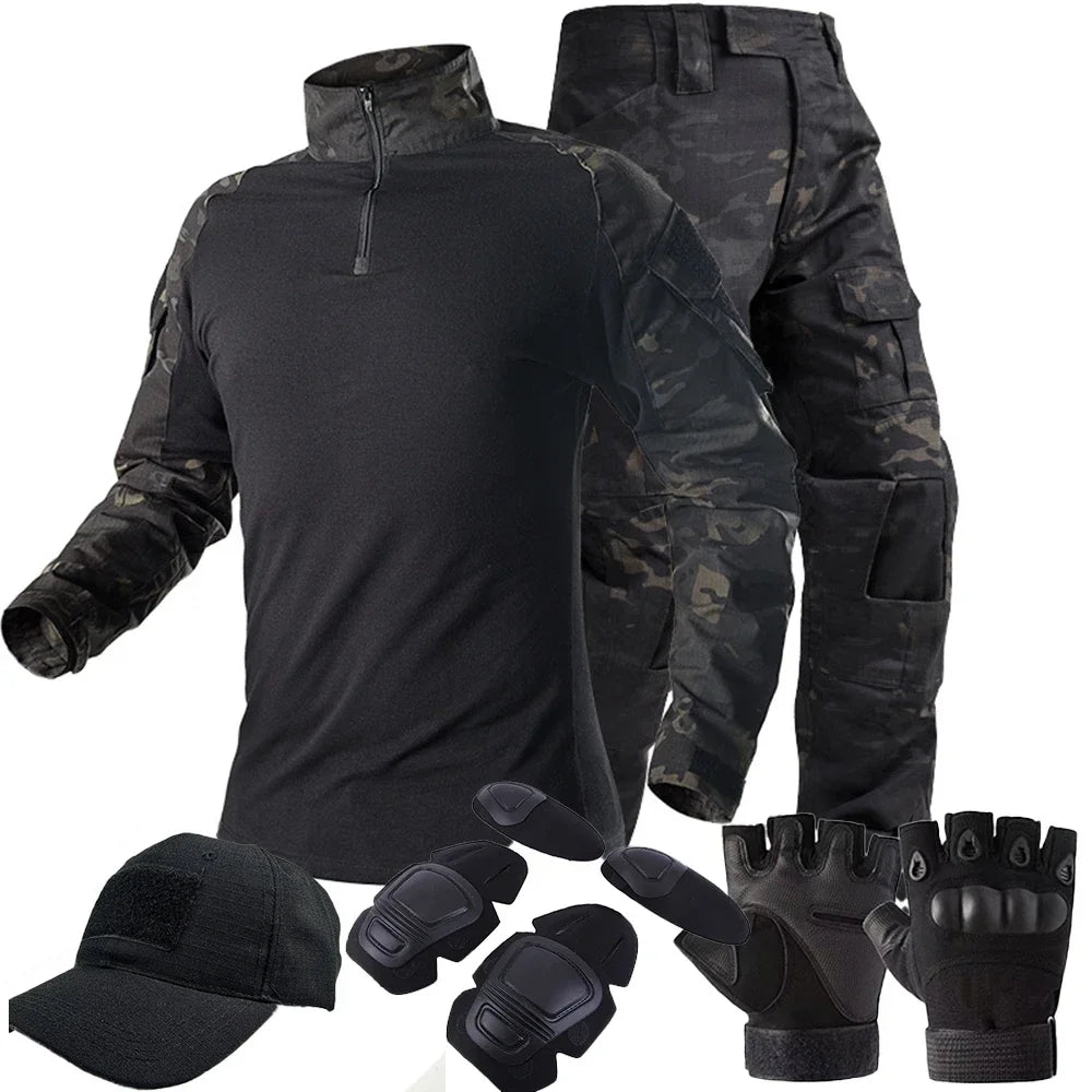 Tactical Uniform Milit Outdoor Camouflage Sets. available in Suit Combat Shirts Pants Men Training  Hunting Clothes Sets