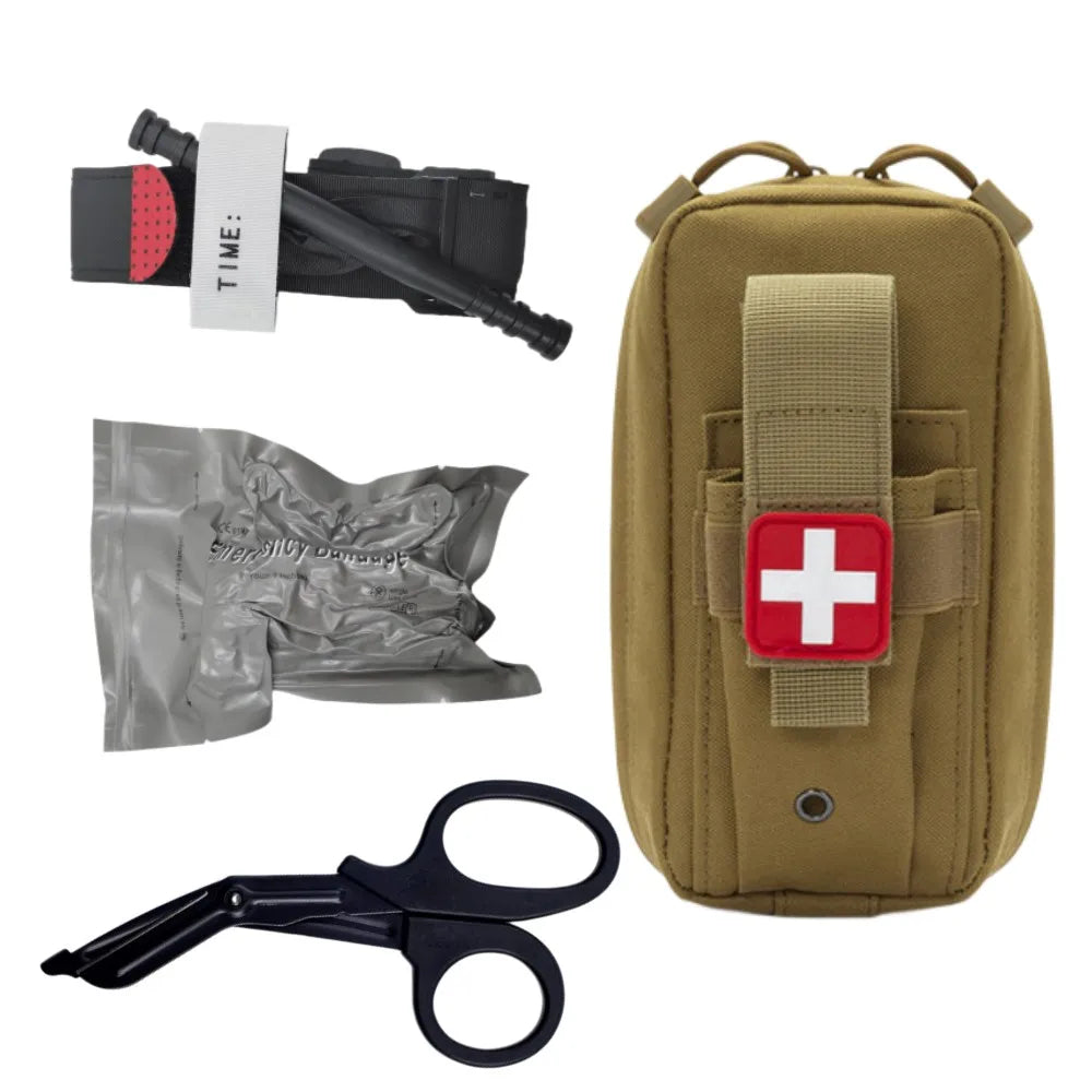 Emergency Trauma First Aid Kit – Tourniquet, Bandages & Outdoor Survival Gear