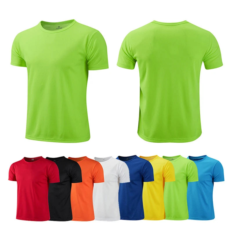Quick Dry Gym Shirt Summer T Shirt Casual Short Sleeve Top Breathable Tees