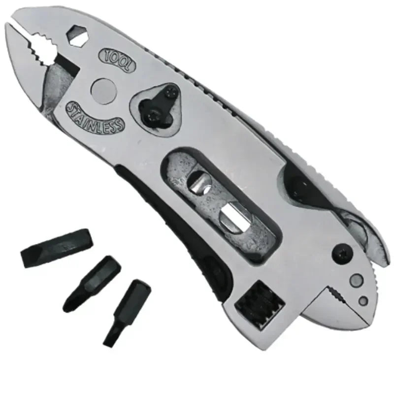 Multitool Wrench adjustable tool/stainless steel multifunctional pocket tool/cross wrench/screwdriver/pliers/folding knife
