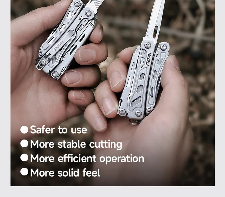 NexTool Mini Flagship F12 Multitool 13-in-1 Keychain Multitool with Serrated Scissors Upgraded 80Cr14Mov Steel EDC Multi Tool