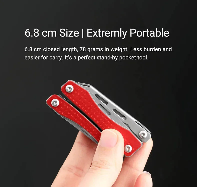NexTool Mini Flagship Multitool 10 in 1 Mini Pocket Knife EDC Keychain Multi Tool Folding Pliers Scissors Bottle Opener