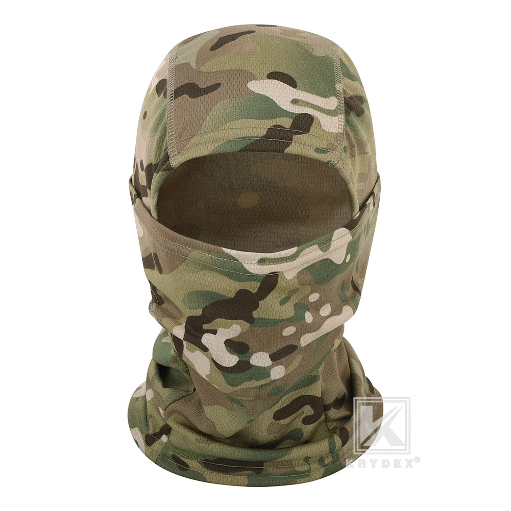 KRYDEX Tactical Face Mask Balaclava Camouflage Full Head Wrap Quick Dry Neck Gaiter UV Protection Hood for Cycling, Hiking