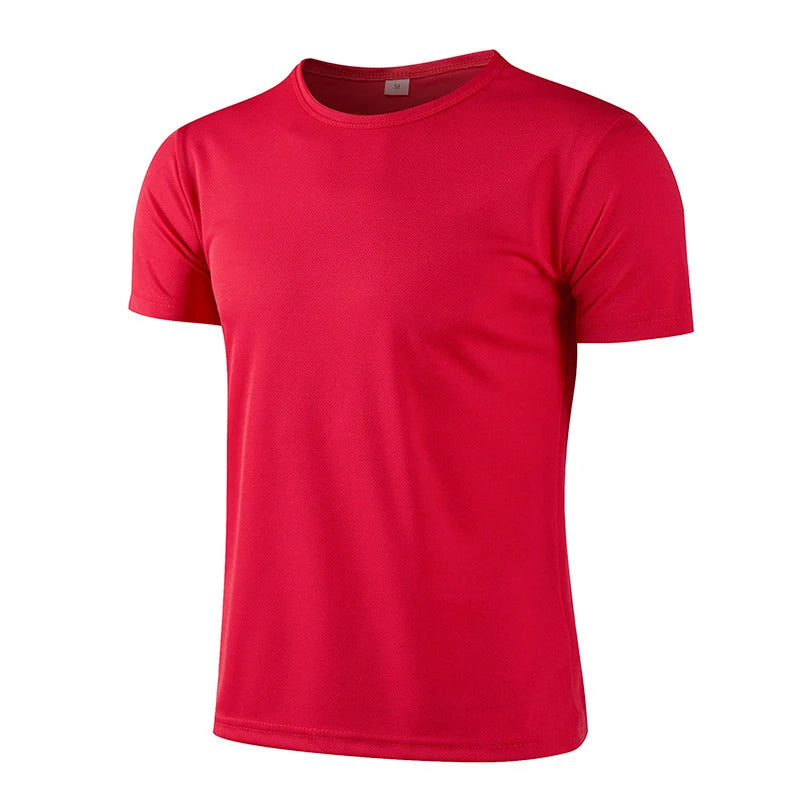 Quick Dry Gym Shirt Summer T Shirt Casual Short Sleeve Top Breathable Tees