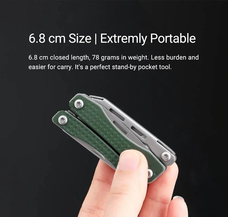 NexTool Mini Flagship Multitool 10 in 1 Mini Pocket Knife EDC Keychain Multi Tool Folding Pliers Scissors Bottle Opener