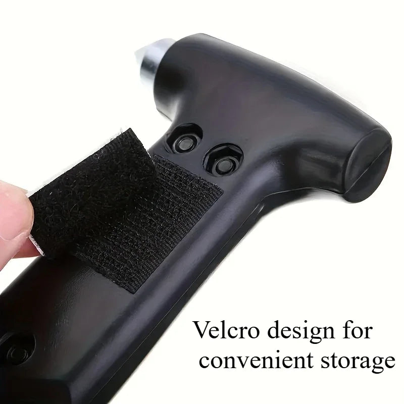 Emergency Car Safety Hammer – 2‑in‑1 Window Breaker & Seatbelt Cutter