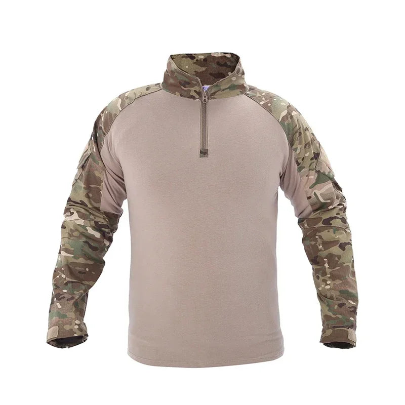 Tactical Combat Shirt - Military-Grade Camo Uniform Top