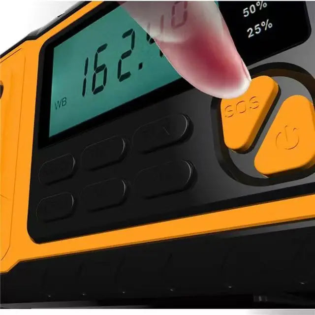 5000mAh/18500mWh Emergency Hand Crank Radio,AM FM NOAA Weather Alert Radio, Digital Display,4 Way Powered Hand Crank,Solar Radio
