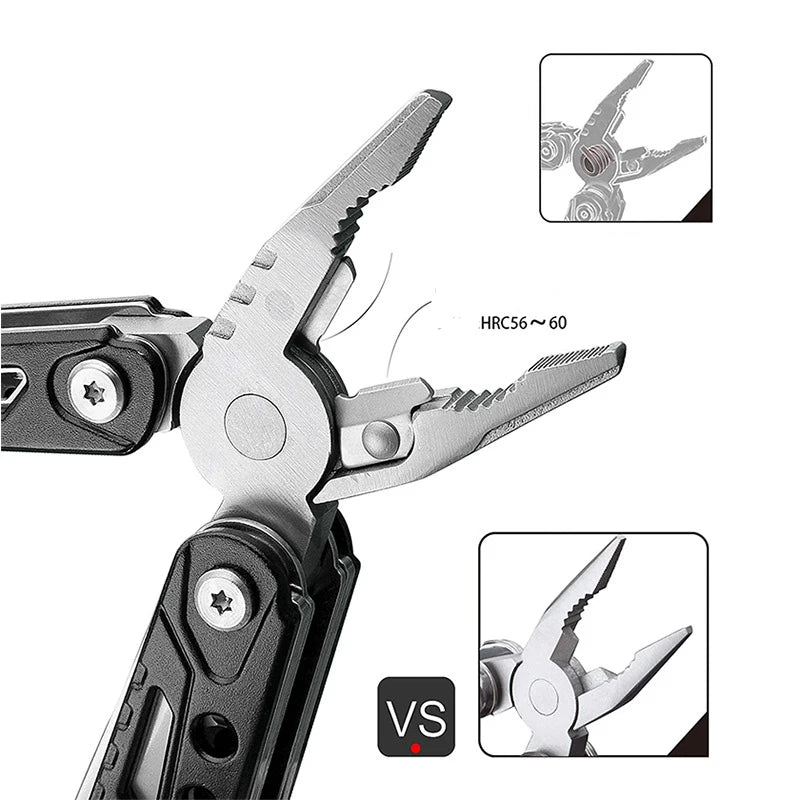 Multifunctional Pliers Multitool Claw Hammer Stainless Steel Tool Outdoor Survival Wire Cutter Camping Knife Wrench Hand Tools