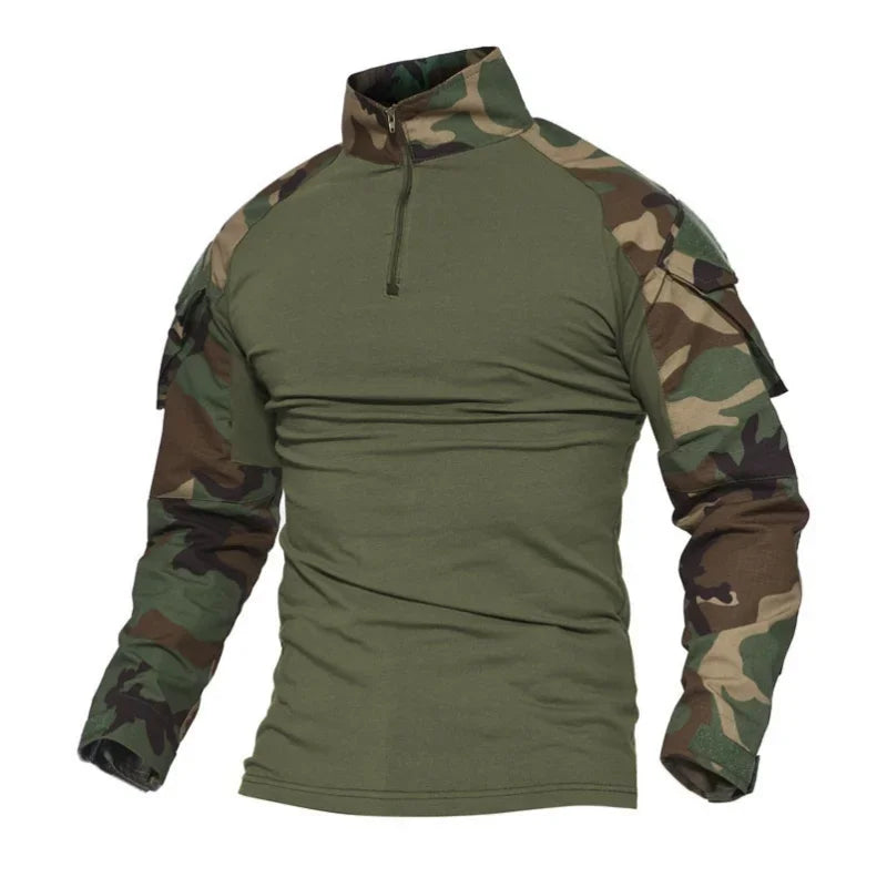 Tactical Combat Shirt - Military-Grade Camo Uniform Top
