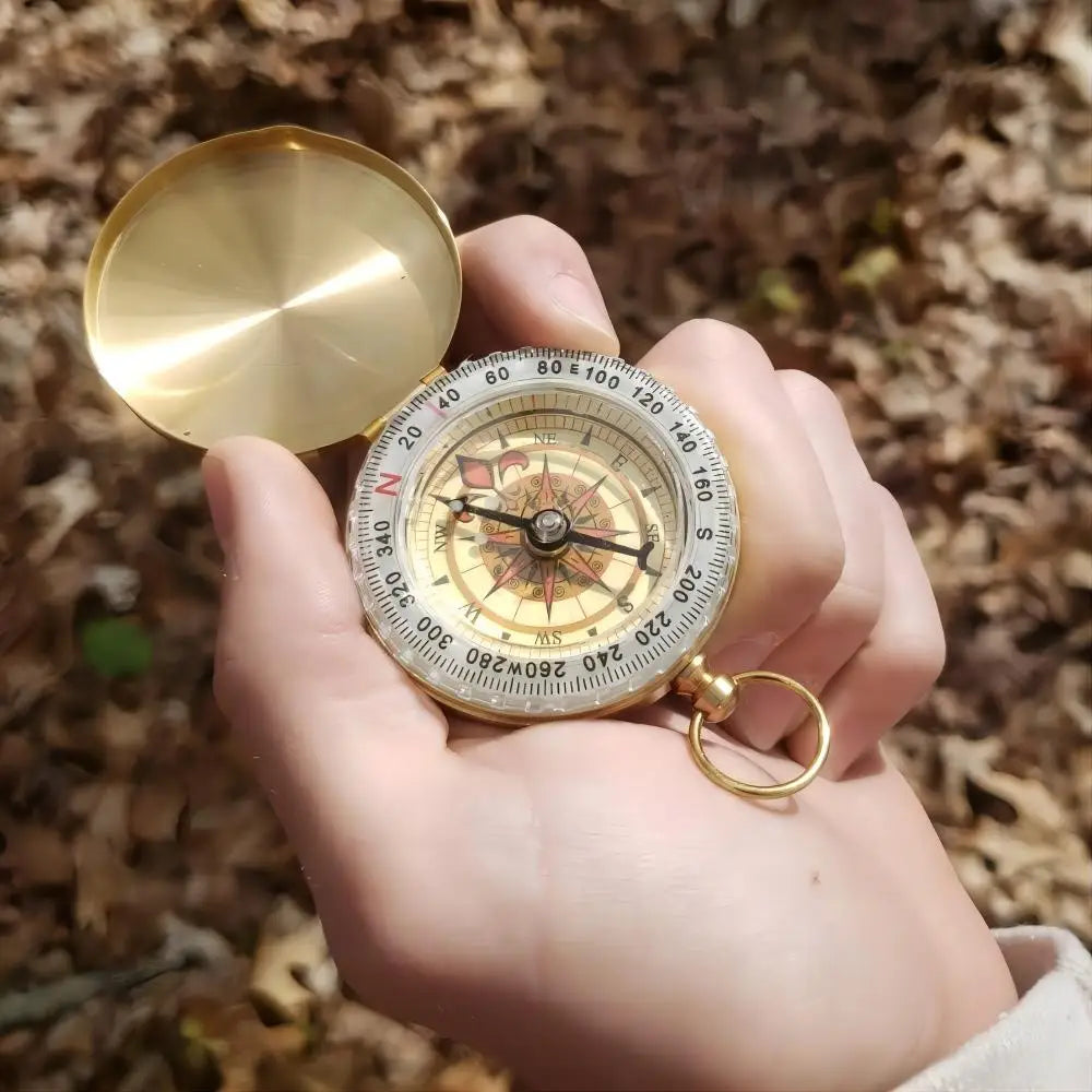 Metal Pocket Compass – Luminous Outdoor Camping & Hiking, Survival Compass
