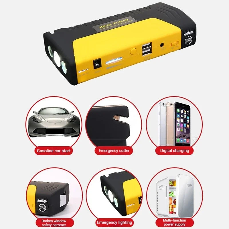 Car Jump Starter 12V 16800mAh Power Bank Portable Car Starting Device Booster Charger Emergency Car Battery Jumpstarter