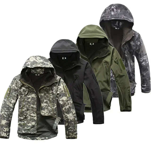 Hiking Jackets Camouflage Hunting Tactical Jacket Autumn Winter Shark Skin Soft Shell Waterproof Jacket Windbreaker