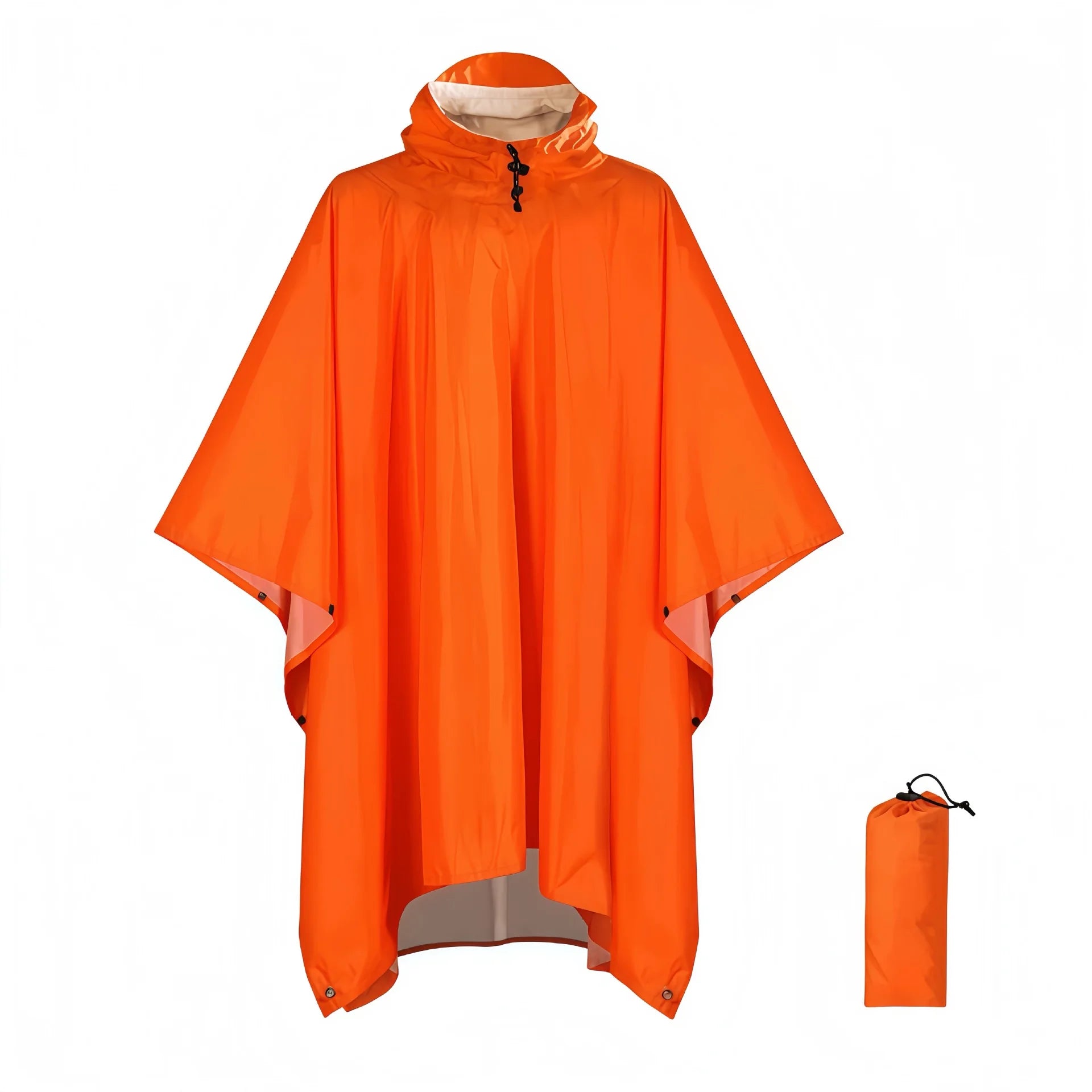 Hooded Rain Poncho for Adults Waterproof Lightweight Rain Coat for Men Women Reusable Rain Jacket for Emergency Outdoor