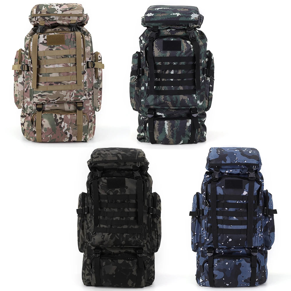 80L Waterproof Tactical Backpack - Military Grade MOLLE Hiking Rucksack