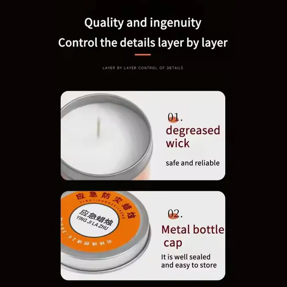 Emergency Survival Candle, 30 Hour Long Burning Windproof Candle for Power Outage, Essential for Home Earthquake Kit & Emergency