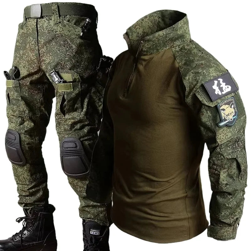Military Tactical Uniform Set - Combat Shirt & Cargo Pants