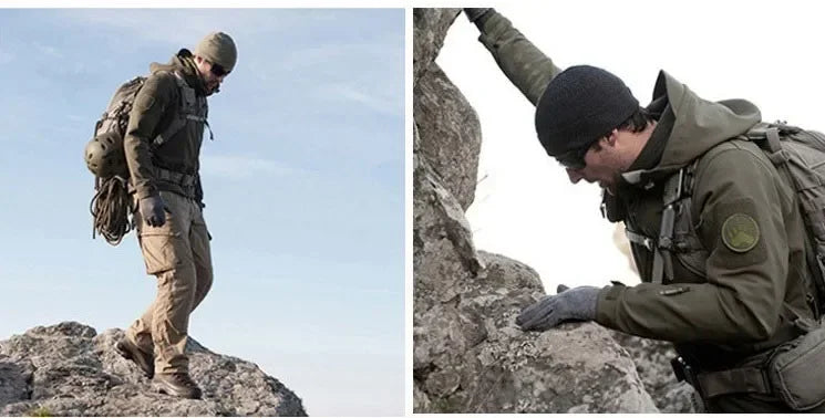 Hiking Jackets Camouflage Hunting Tactical Jacket Autumn Winter Shark Skin Soft Shell Waterproof Jacket Windbreaker