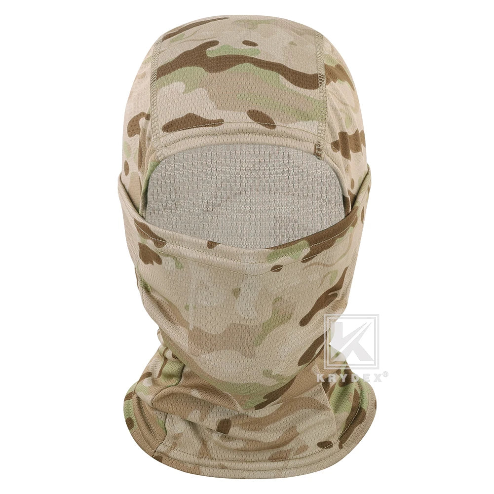 KRYDEX Tactical Face Mask Balaclava Camouflage Full Head Wrap Quick Dry Neck Gaiter UV Protection Hood for Cycling, Hiking