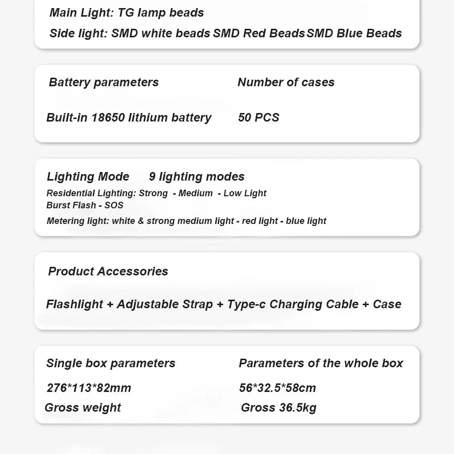 Ultra Bright Long-range Tactical Flashlight High Power LED Rechargable Torch Built-in 15000mAh Battery Camping Hunting Lantern