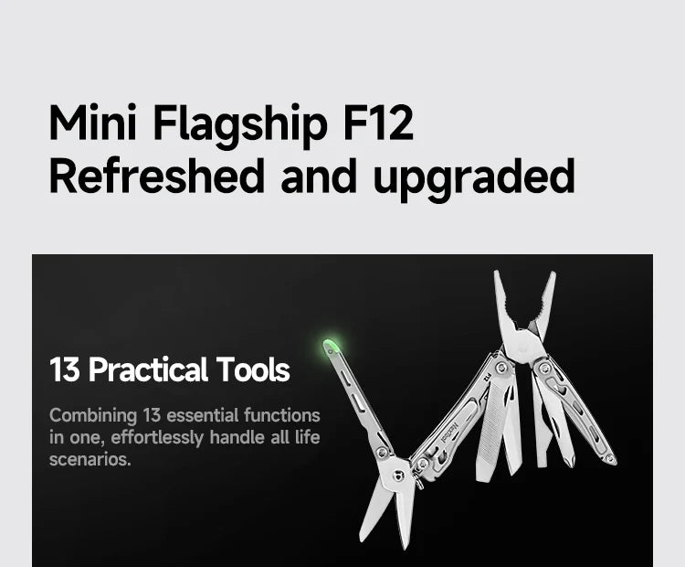 NexTool F12 Keychain Multi-Tool - 13-in-1 EDC
