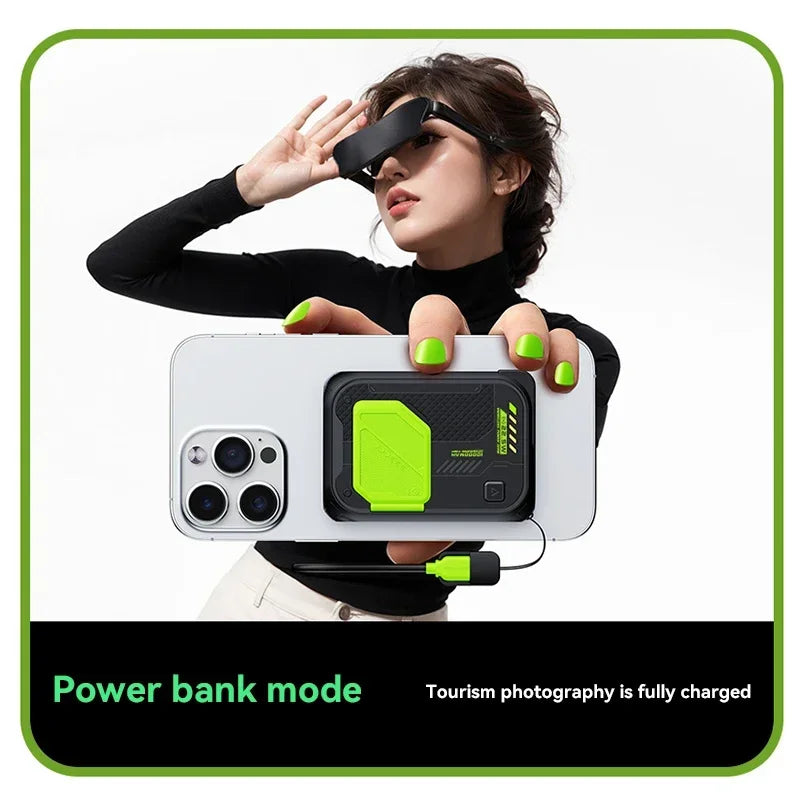22.5W Magnetic Power Bank 100000mAh Wireless Fast Charging with Plug Phone Holder Portable Charger for IPhone Magsafe Powerbank