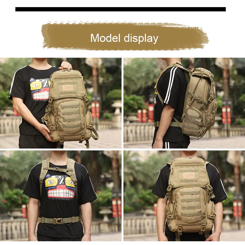 Tactical MOLLE Survival Backpack - Military EDC Rucksack