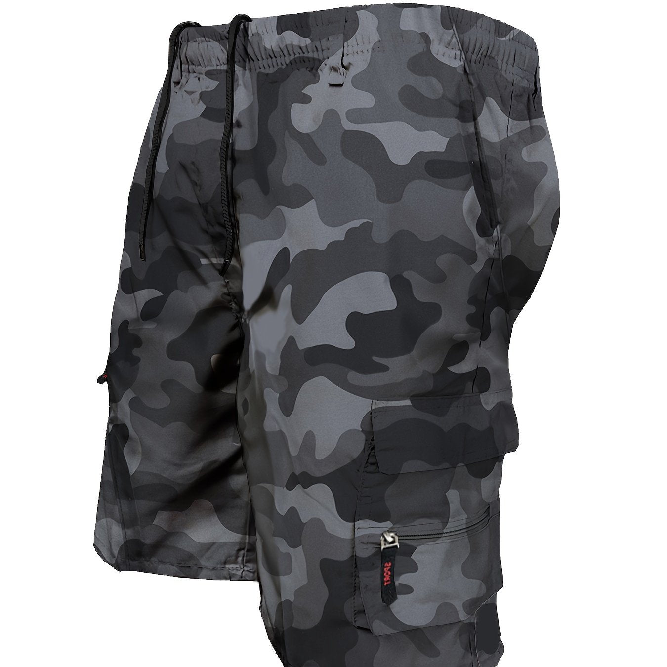 Men's Outdoor Tactical Shorts, Summer Casual Sports Drawstring Shorts With Multiple Pockets, Suitable For Hiking Camping