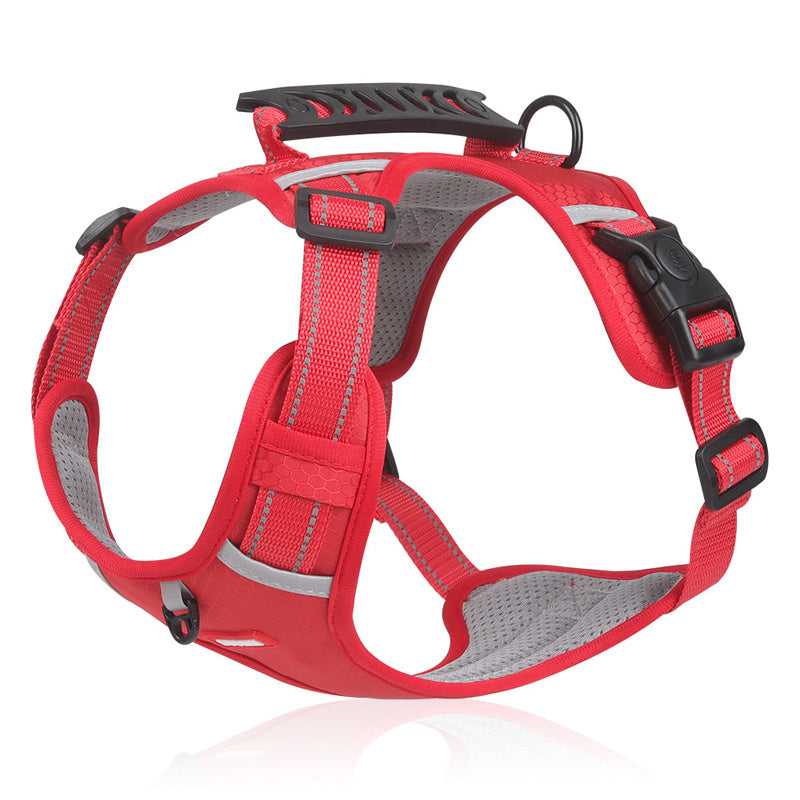 Soft Padded Adjustable No-Pull Pet Harness | for Dogs and Cats, Large Breeds, Easy Control Handle, Prevents Choking and Pulling, Comfortable and Secure Fit
