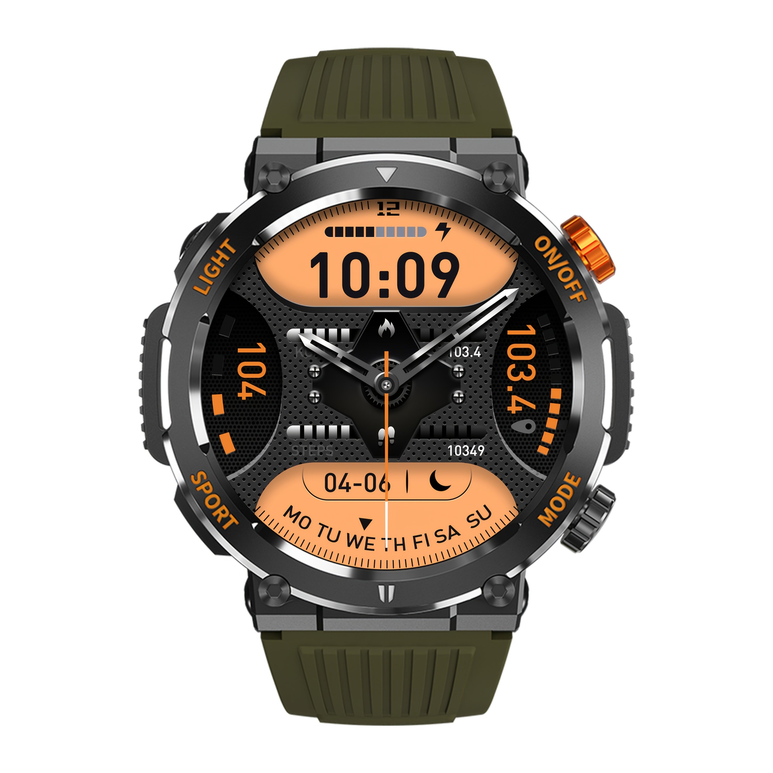 Tactical Smartwatch - Rugged Outdoor Fitness Tracker with Call Function