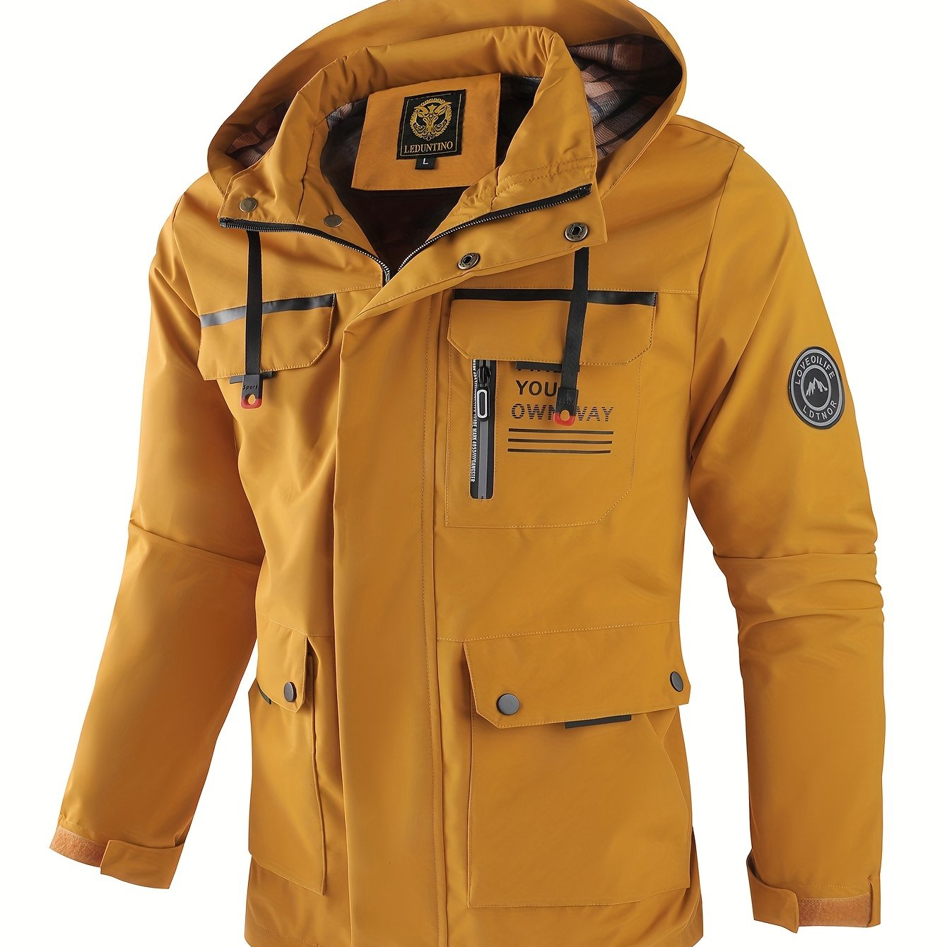 Hooded Windbreaker Jacket - Lightweight Pilot Style for Spring & Fall