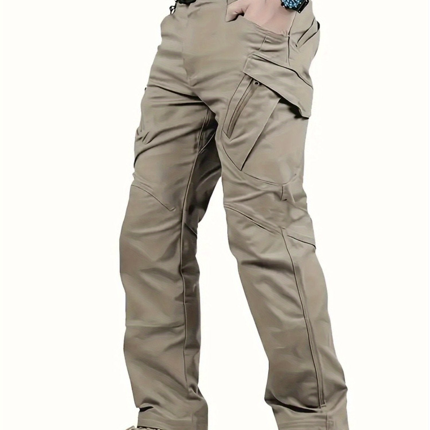 Mens High-Performance Tactical Cargo Pants - Waterproof, Sweatproof for Outdoor Hiking - Durable, Multi-Pocket Design, All-Weather Wear Resistance