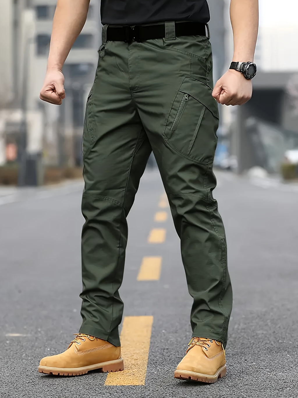 Men's Outdoor Multi Functional Tactical Pants, Multi Pocket Outdoor Hiking Sweatpants, Cargo Pants