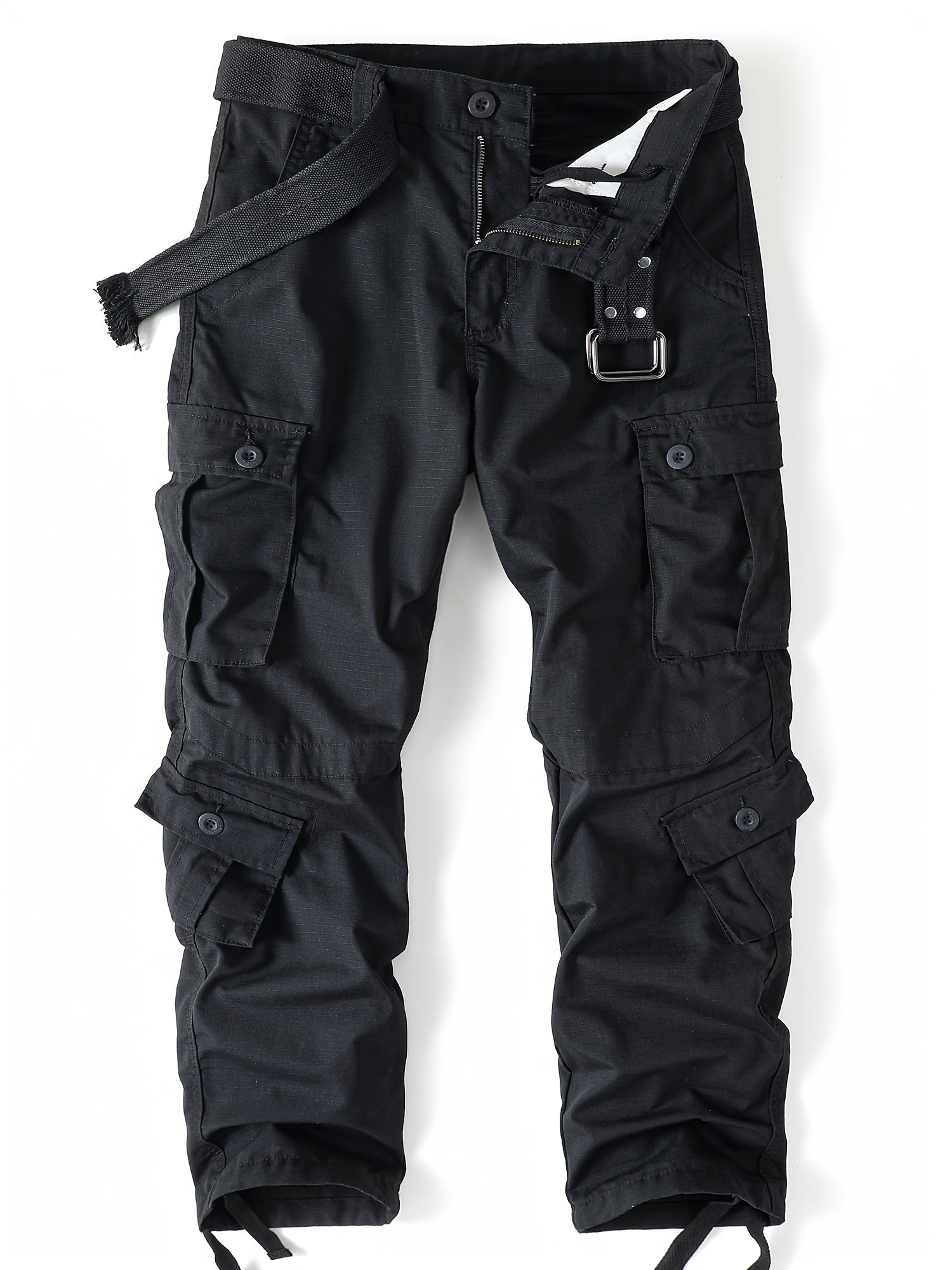 Relaxed Fit Multi-Pocket Cargo Pants for Men - Wear-Resistant, Tactical, Loose-Fitting, Comfortable, Durable, Versatile, and Practical - Ideal for Outdoor Activities, Hiking, Camping, and Travel