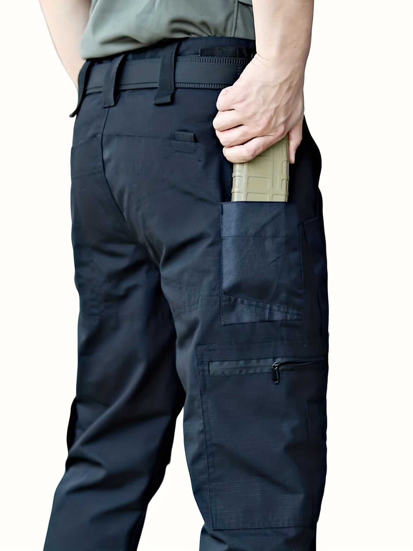 Multi-Pocket Tactical Cargo Pants - Straight Leg Outdoor Combat Trousers