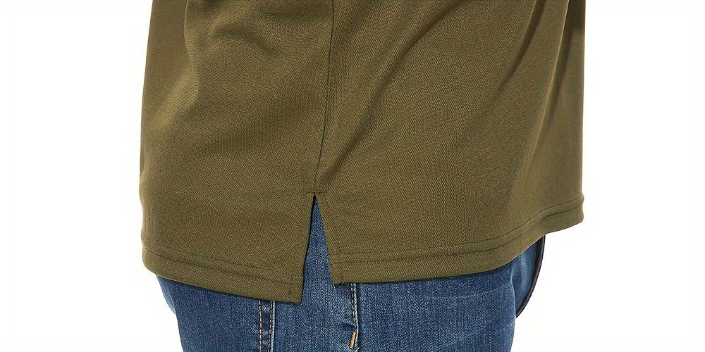 HOPATISEN Men's Short Sleeve Polo Shirt Summer Work Casual Short Sleeve Tops Outdoor Golf Sports Business Casual Polo Lightweight Breathable Moisture Transferring Sweat Wicking Classic Fit