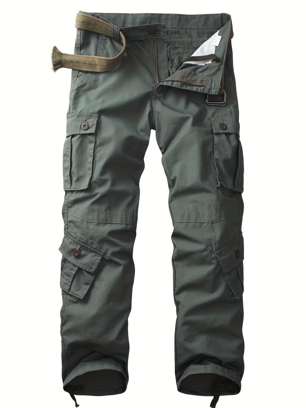 Relaxed Fit Multi-Pocket Cargo Pants for Men - Wear-Resistant, Tactical, Loose-Fitting, Comfortable, Durable, Versatile, and Practical - Ideal for Outdoor Activities, Hiking, Camping, and Travel