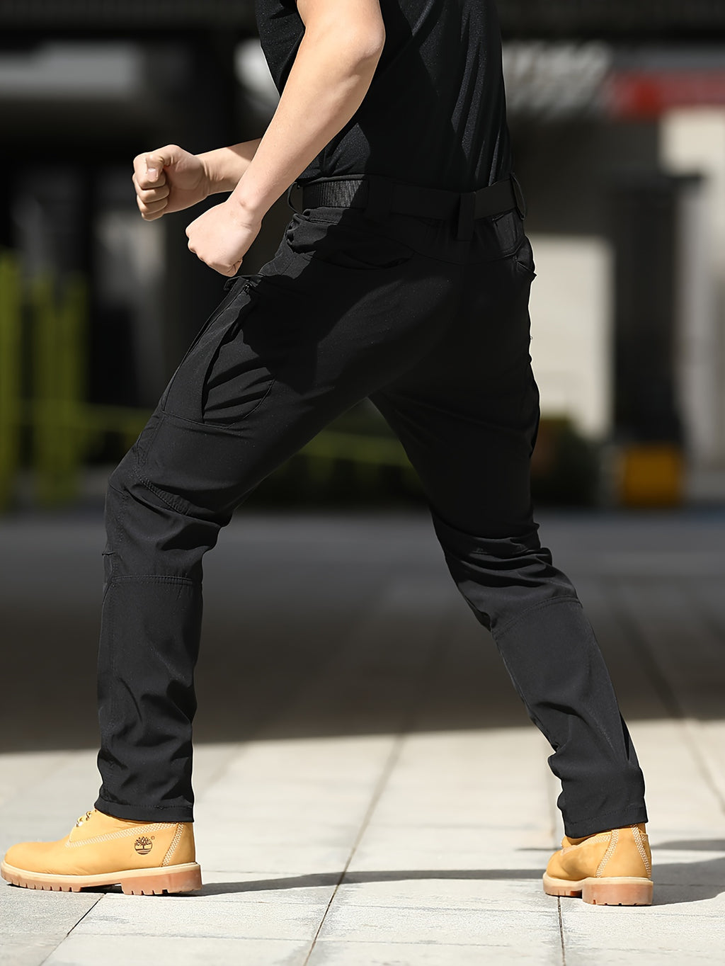 Multi Pocket Men's Tactical Pants, Loose Casual Outdoor Pants, Cargo Wear-resistant Pants For Hiking