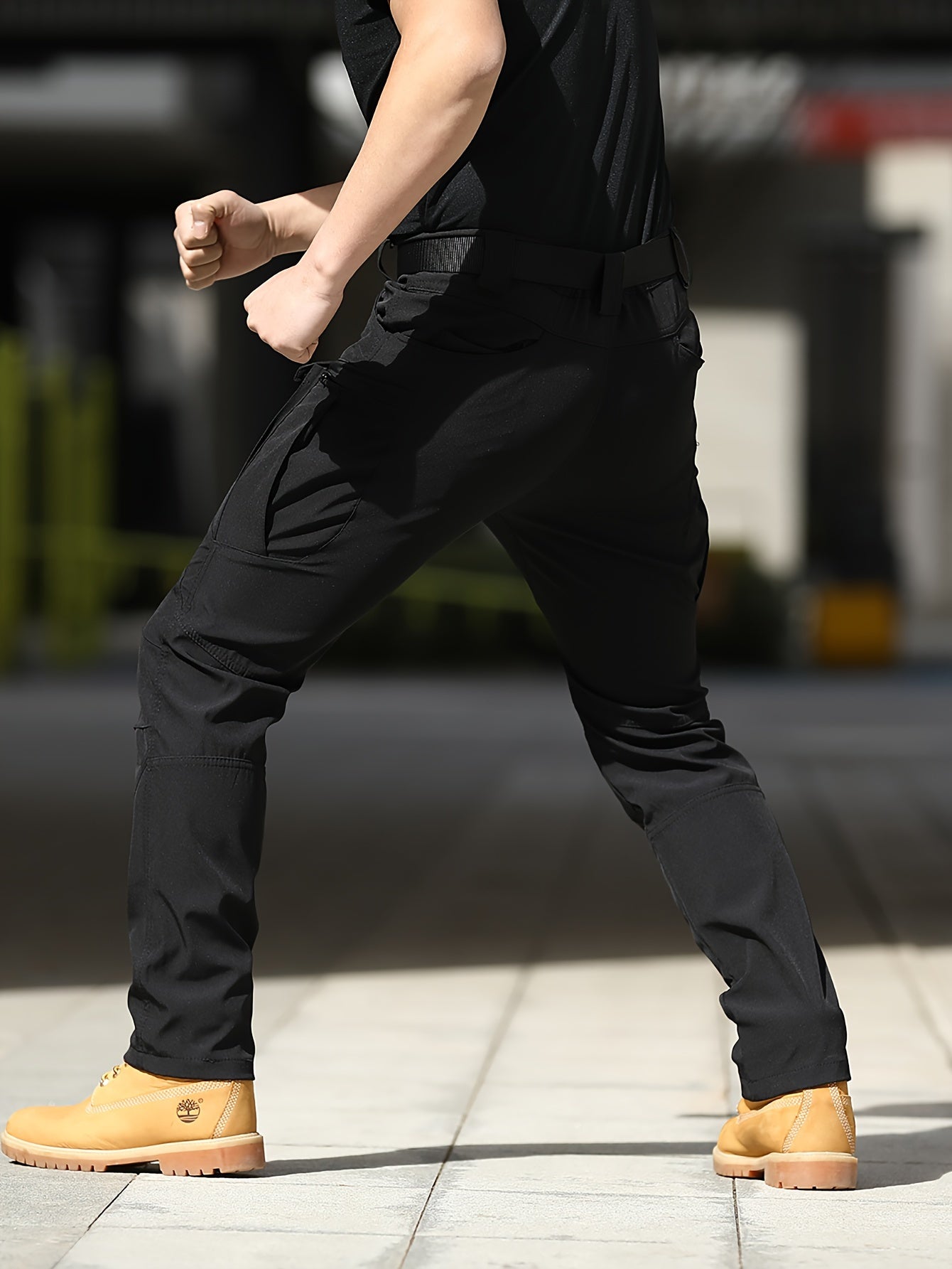 Multi Pocket Men's Tactical Pants, Loose Casual Outdoor Pants, Cargo Wear-resistant Pants For Hiking