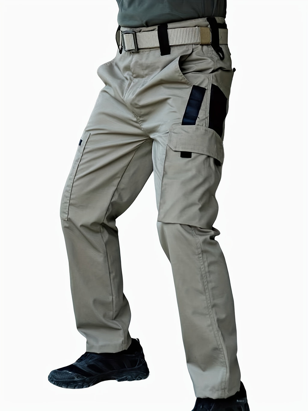 Multi-Pocket Tactical Cargo Pants - Straight Leg Outdoor Combat Trousers