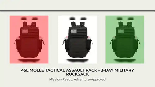 45L MOLLE Tactical Assault Pack - 3-Day Military Rucksack by@Outfy