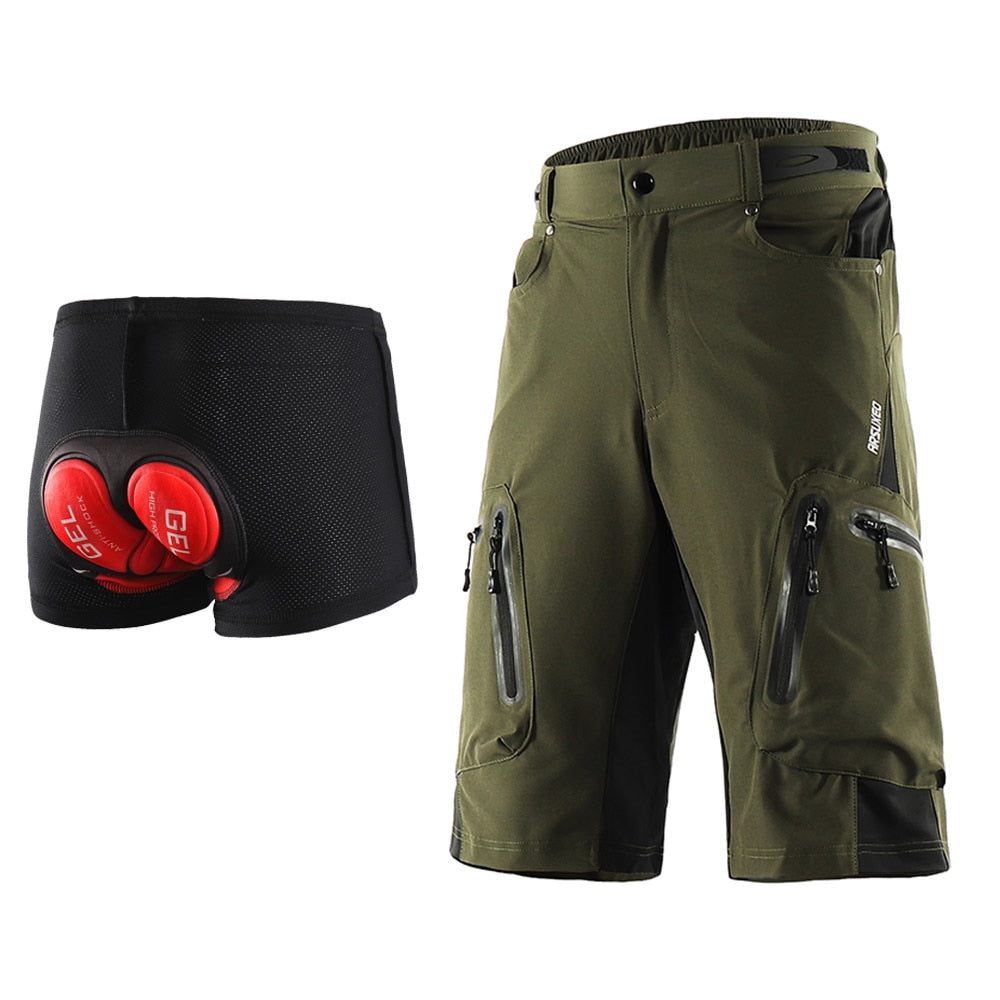 Pantalones Cortos Premium de MTB - Pantalones Cortos de Ciclismo de Rendimiento Resistentes al Agua para Hombre