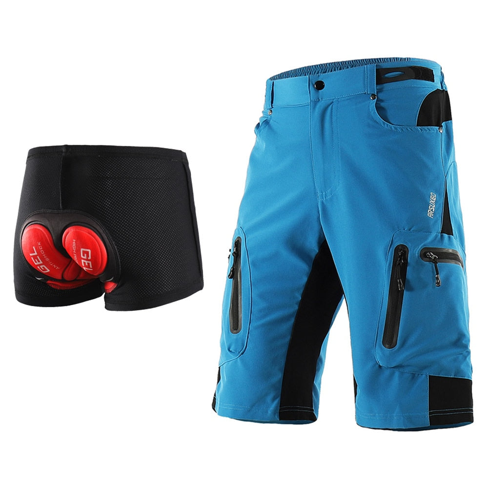 Pantalones Cortos Premium de MTB - Pantalones Cortos de Ciclismo de Rendimiento Resistentes al Agua para Hombre