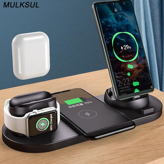 2023 Wireless Charger for iPhone 14 13 12 Fast Charger for iphone Fast Charging Pad Huawei Charging Dock Station 6 in 1