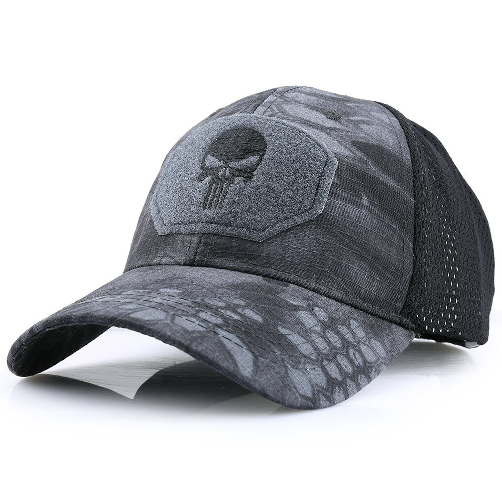 Tactical Mesh Baseball Cap - Breathable Camo Trucker Hat for Outdoor Adventures