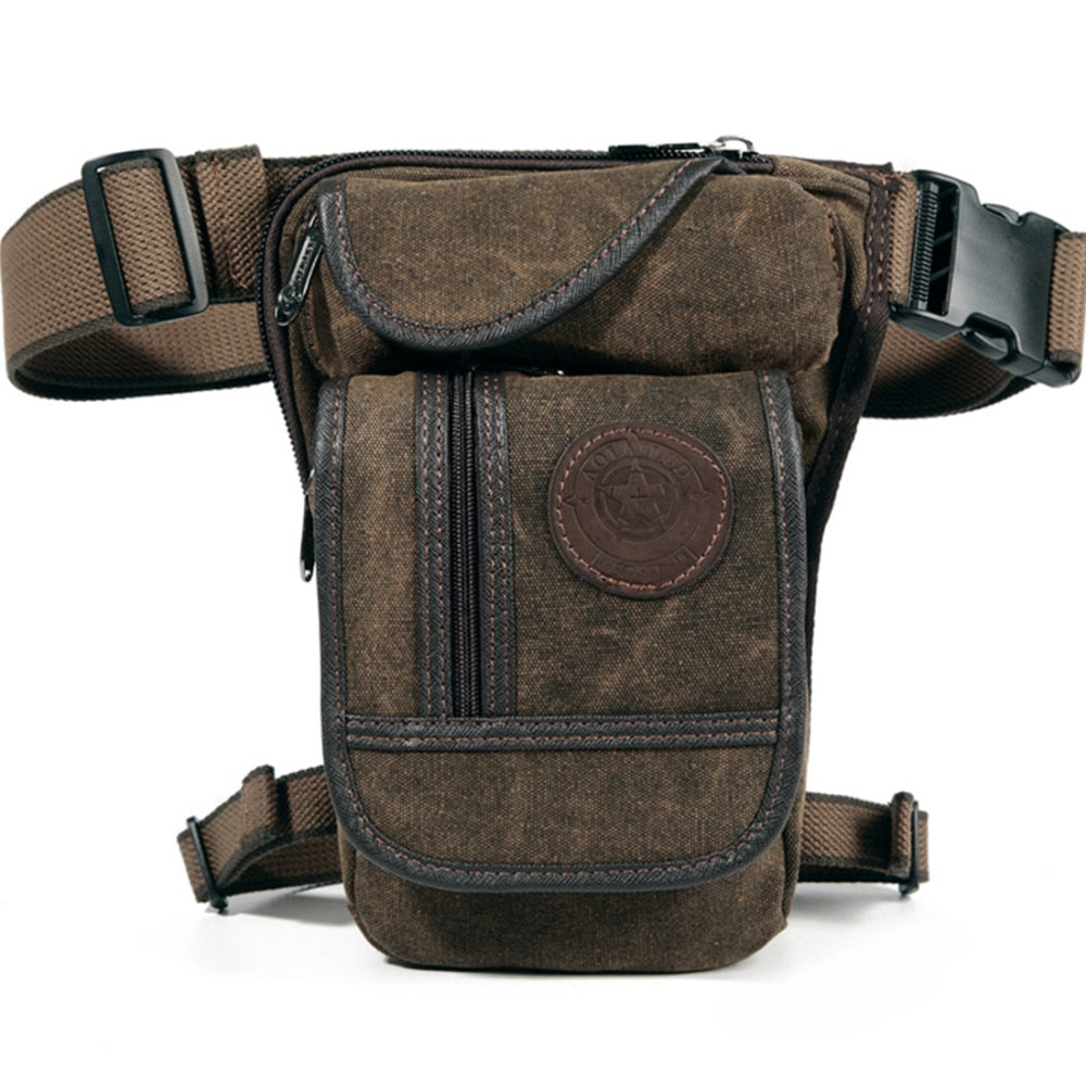 Premium Canvas Tactical Leg Bag - Secure Multi-Purpose Messenger Pack