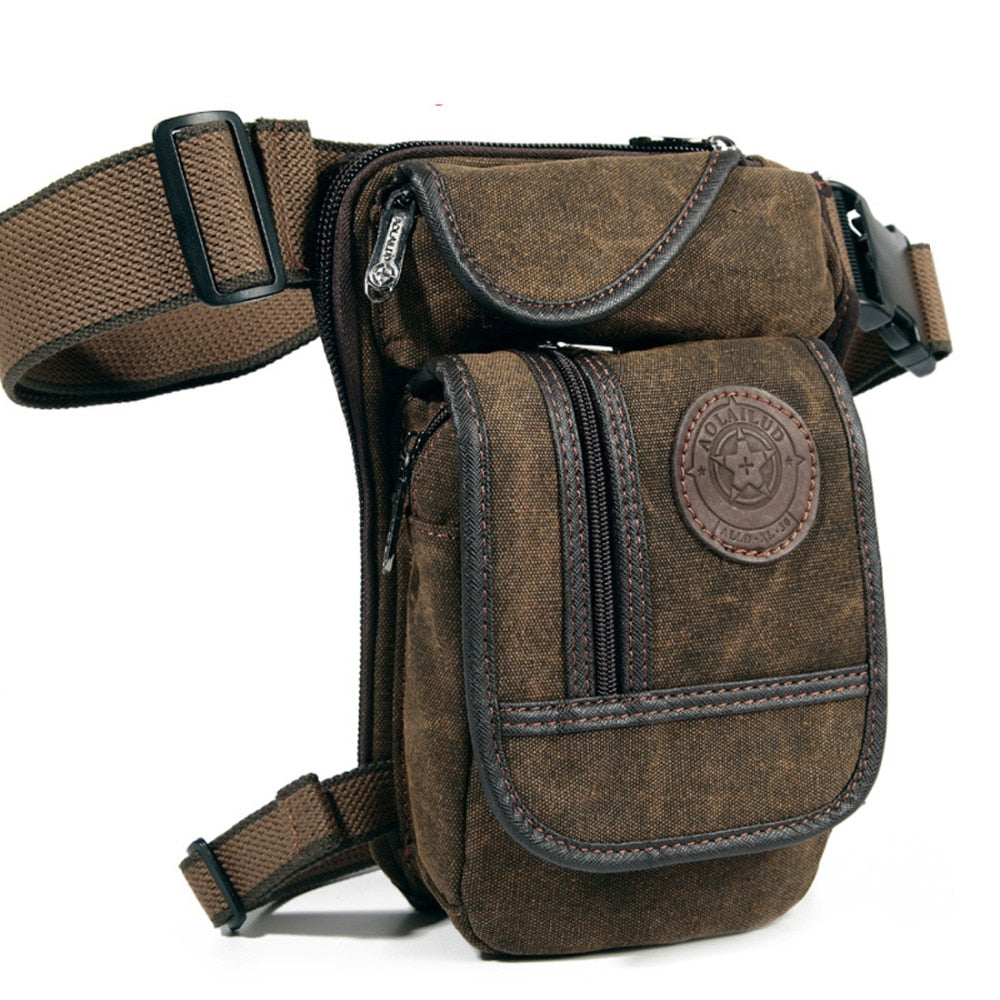 Premium Canvas Tactical Leg Bag - Secure Multi-Purpose Messenger Pack