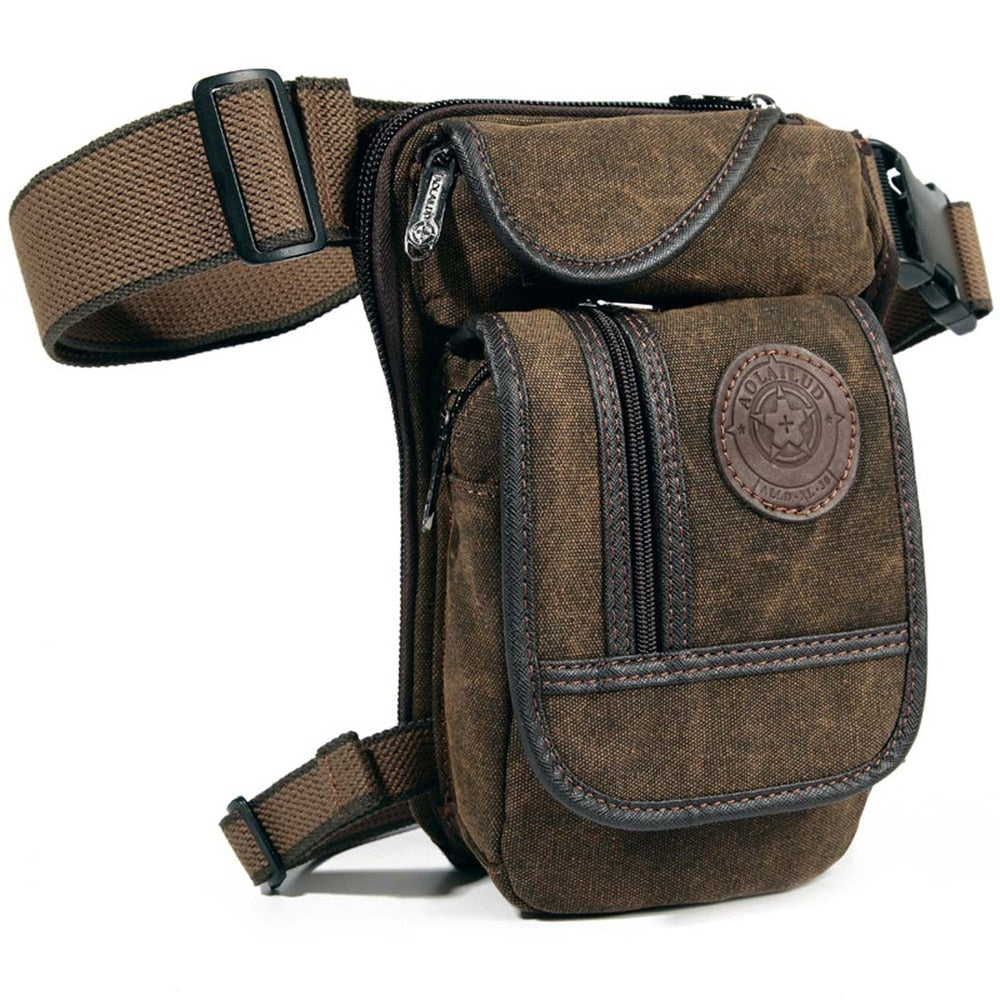 Premium Canvas Tactical Leg Bag - Secure Multi-Purpose Messenger Pack